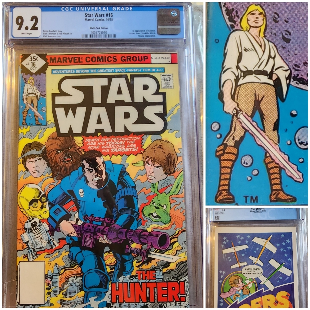 Star Wars Vintage #16 Marvel 1978 35 cents High Grade CGC 9.2 NM Comic!